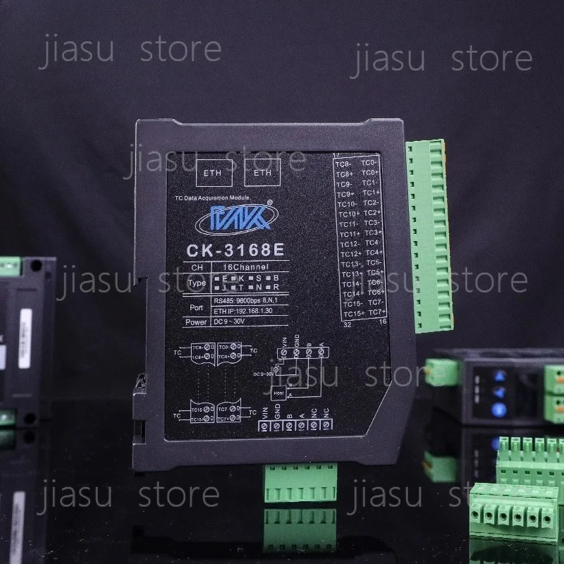 

16 Channels K/T/J/B-Type Thermocouple Input RS485 Ethernet Bus Module Modbustcp Intelligent Data Acquisition Card