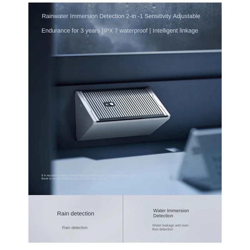 SQPP-Sensor Kebocoran Air Detektor Banjir dan Hujan IPX7 Tahan Air 3 Pengaturan Sensitivitas untuk Pekerjaan Keamanan Rumah