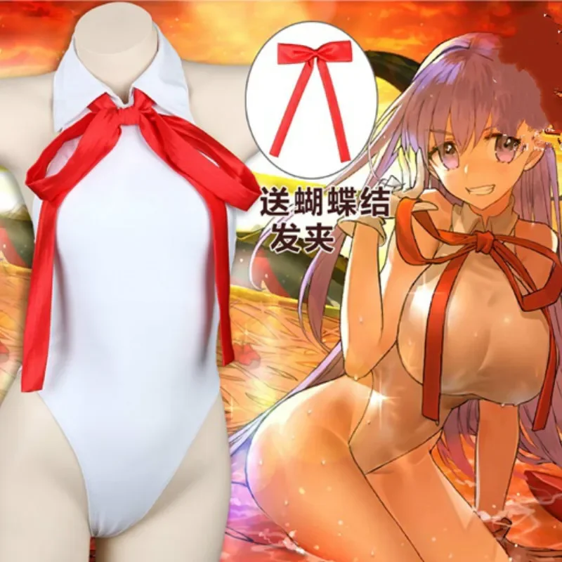 

Cos Fate/Grand Order BB Cosplay Costume Servant Scathach FGO Lancer Fungirl Moon Cancer Cos Swimsuit anime White Spring Swimwear