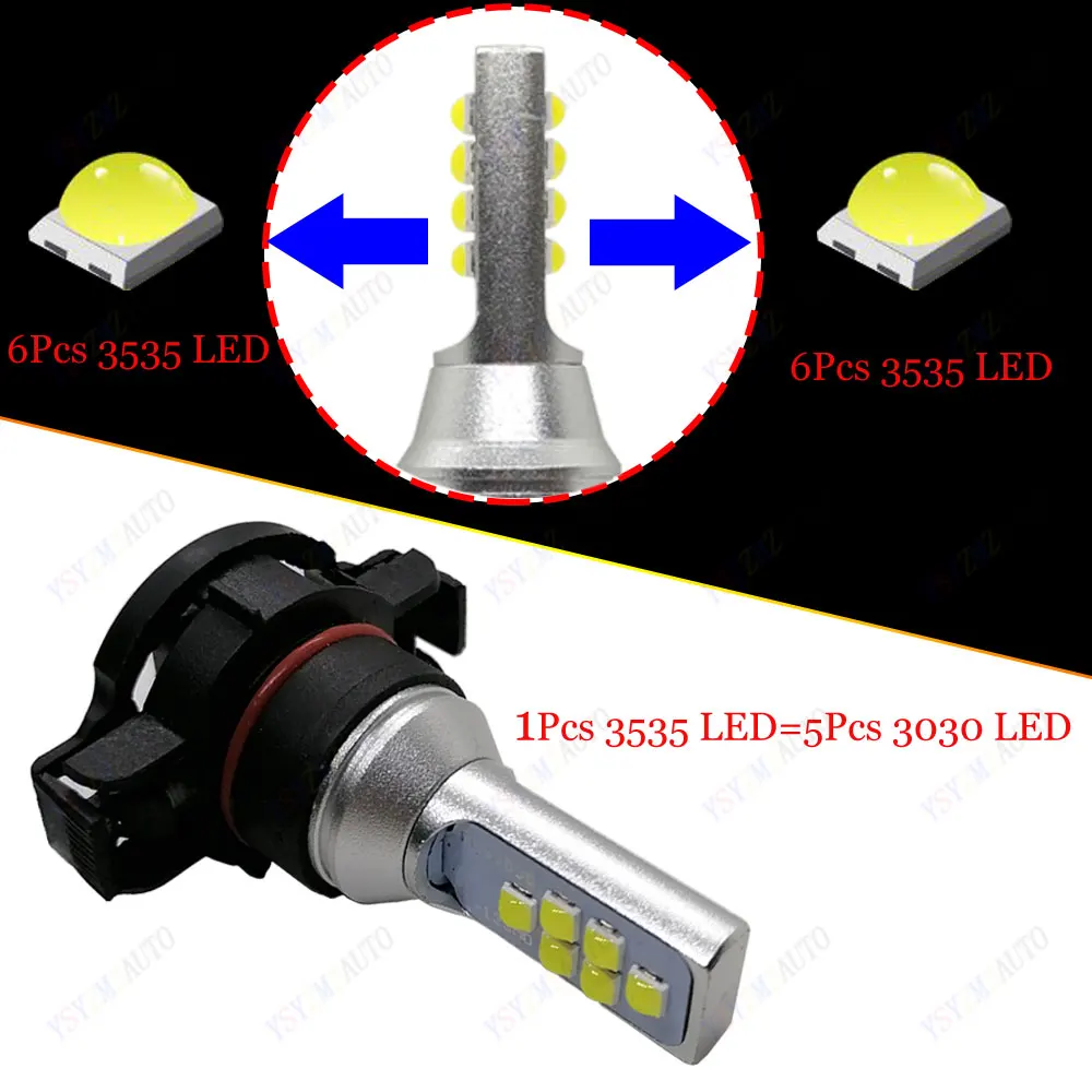 2PCS H16(EU)  881 car fog lights Cars Headlight Bulbs 880 P13W LED Car fog lights Daytime lamp Driving Day Running Lamp DRL 12V