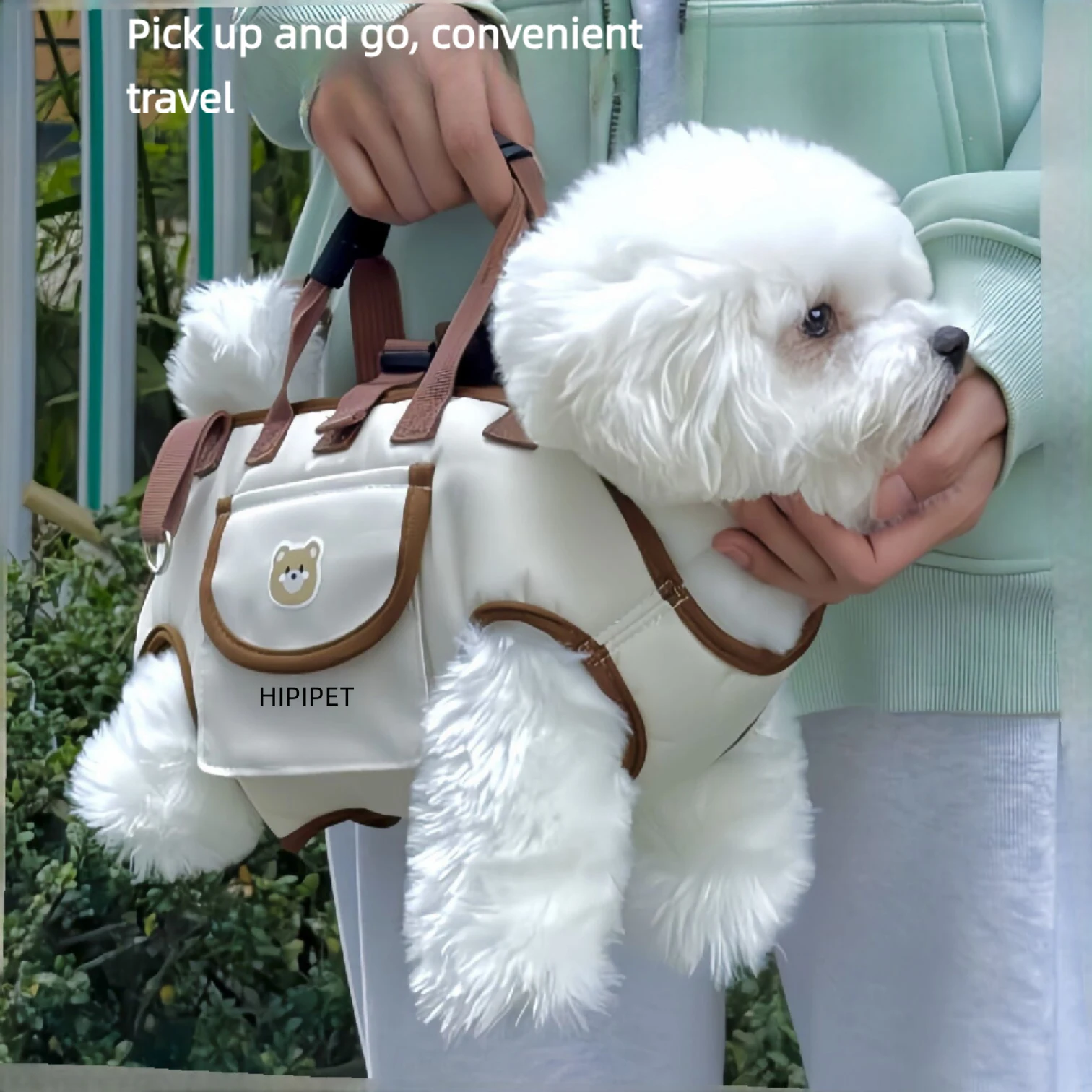 

Dog bag out portable breathable multi-functional traction backpack Easy to Clean Backpack Breathable Adjustable cat bag petstrap