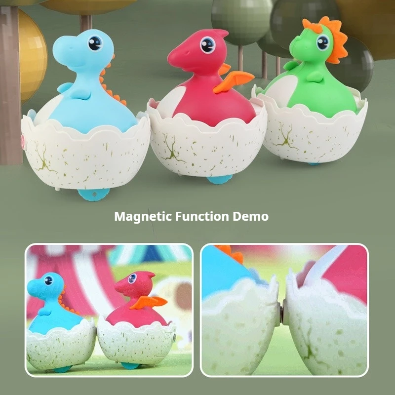 Magnetic Dinosaur Rocking & Walking Toy - Interactive Educational Kids Toy with Sound & Light