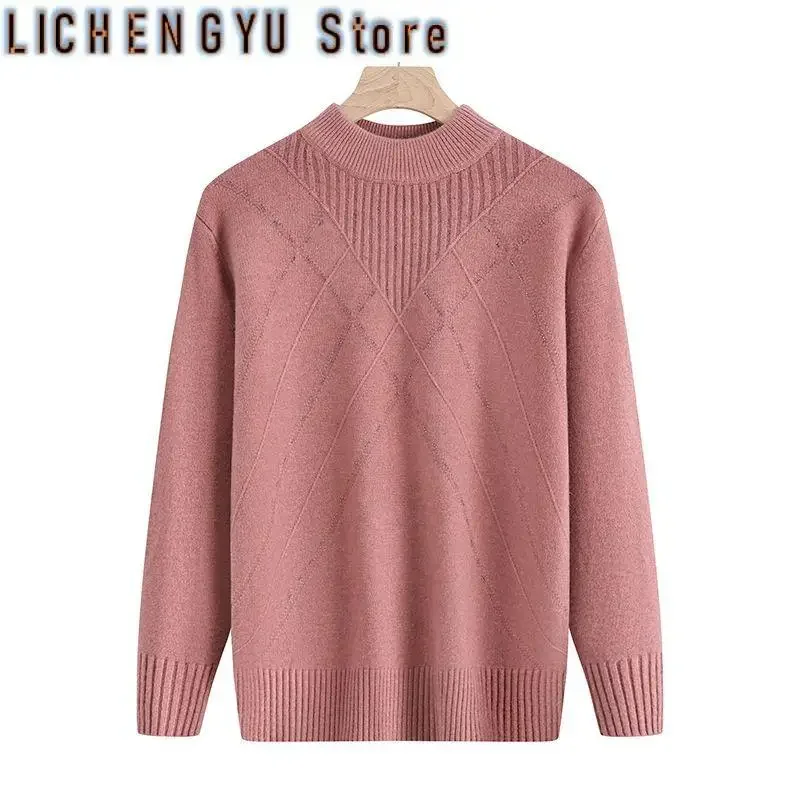 

Сплошной цвет свитер с длинными рукавами вязаный пуловер женская одежда с круглым вырезом осень-зима корейские универсальные топы с завинчивающейся резьбой