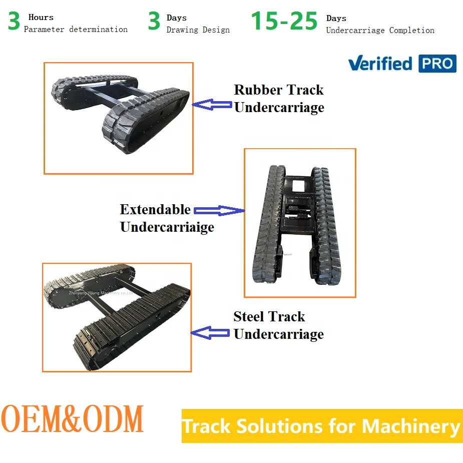 Crawler Farming Vehicle Industry Robot Compact Electric Hydraulic Driver Rubber Crawler Chassis Platform Undercarriage System