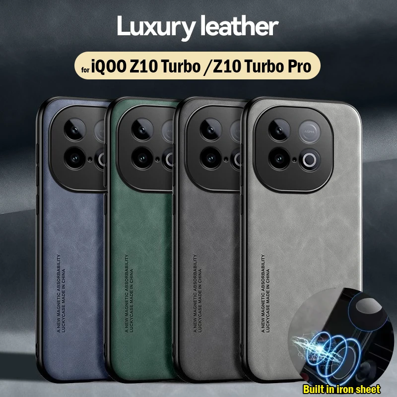 Luxus Ledertasche für iQOO Z10 Turbo Pro Fall Ultradünne Auto Magnetische Schutz Telefon Abdeckung für VIVO iQOO Z10 Turbo Pro Capa