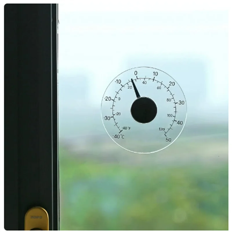 1 PCS Indoor Outdoor Window Thermometer Weather Thermometer Accurate Readings Acrylic + Stainless Steel For Home Office-Hot