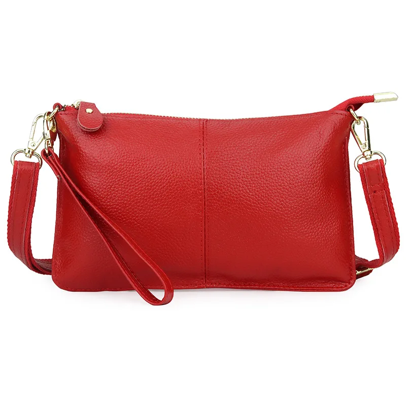 Fashion women's bag full first layer cowhide women's shoulder messenger bag genuine leather women's clutch bag