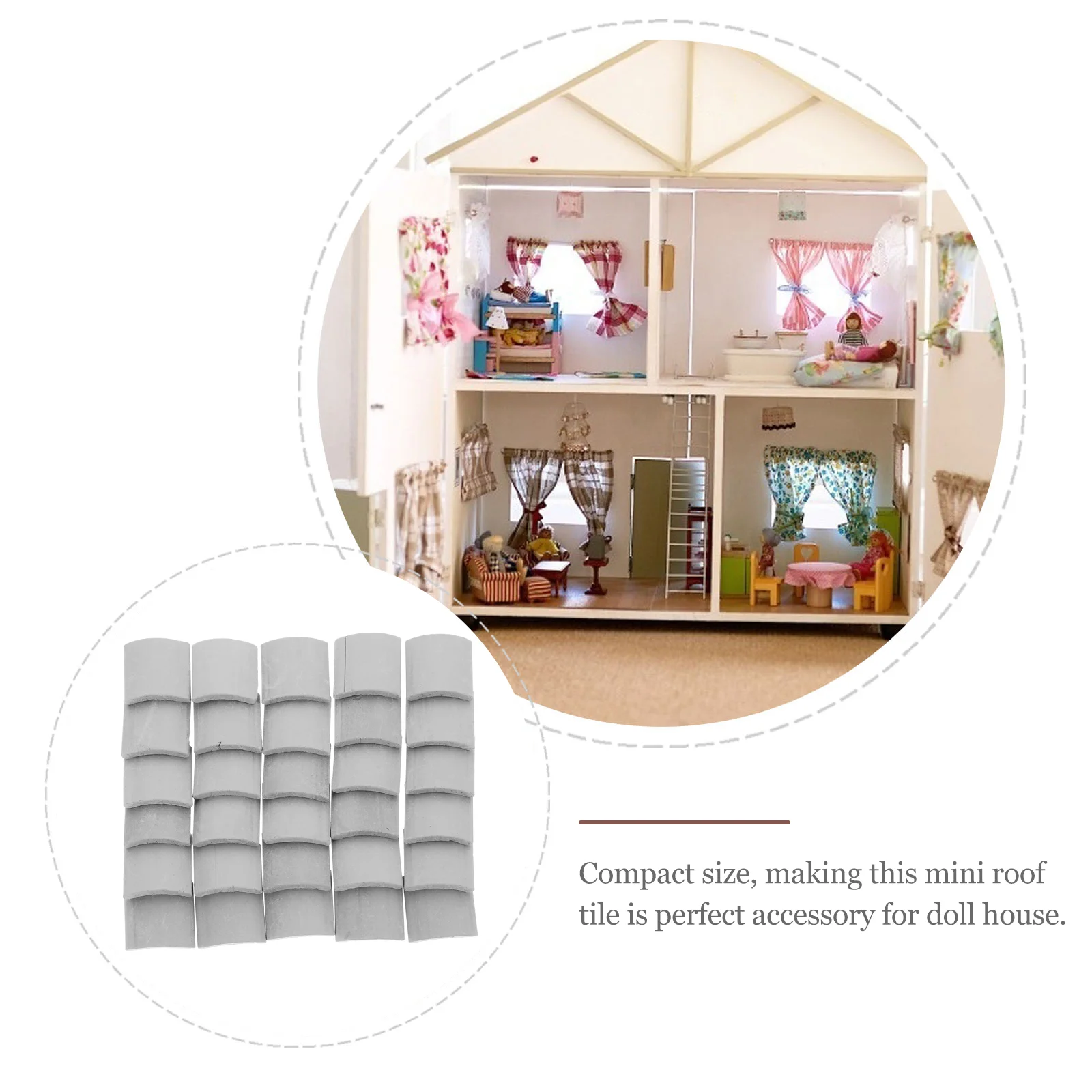 60 Pcs Simulated Building Tiles Miniatures Photo Prop House Furniture Model Decoration Tiny Soil Dolls