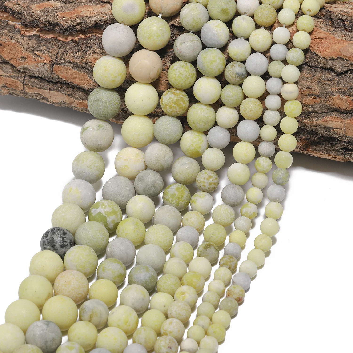 6 8 10 12mm Natural Matte Beeswax chalcedony Stone Round Loose Beads For Jewelry Crafts Making Diy Bracelet Necklace Accessories