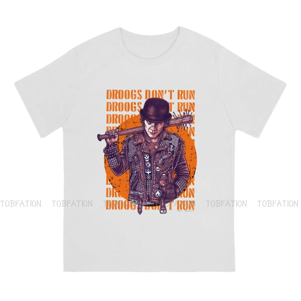 Droogs Don't Run Fashion TShirts A Clockwork Orange F Alexander Film Men Graphic Pure Cotton Tops T Shirt O Neck Big Size