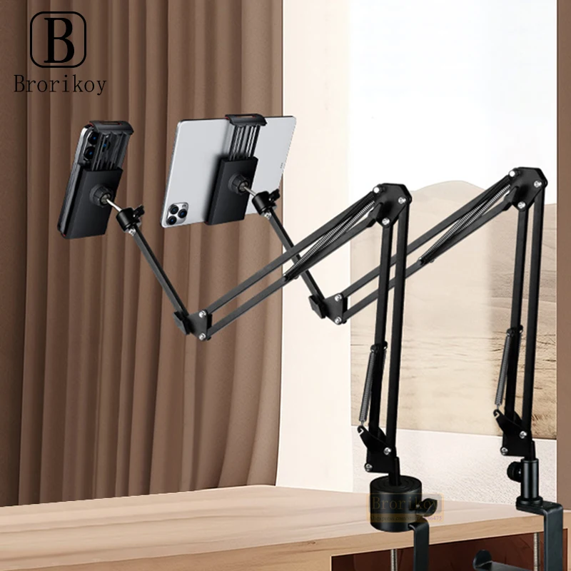 360 Degree Long Arm Tablet Holder Stand for 4.7To 12.9 inch Tablet Smartphone Bed Desktop Lazy Holder Bracket for IPad iPhone