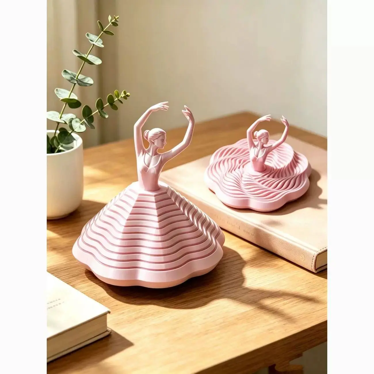 Rotating ballet dancer radish tower, decompression rotating toy ins wind desktop decoration niche creative birthday gift