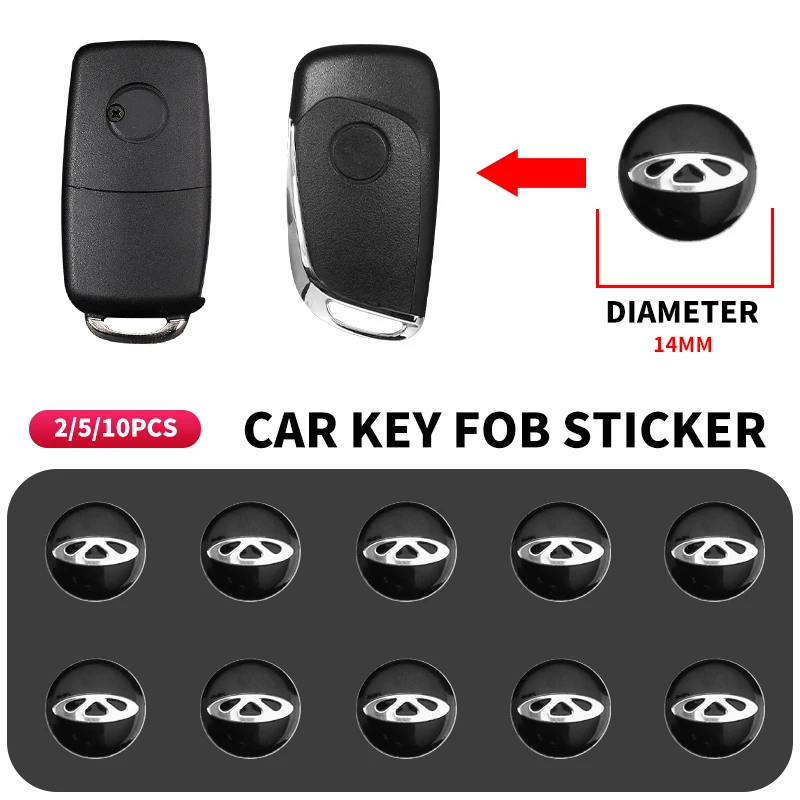 

10pcs/lot 14mm Car Logo Remote Key Sticker For CHERY TIGGO 7 A1 A3 A5 QQ KIMO INDIS jago 8 Arrizo 5 7 Pro EQ7 5x 3x Pro 2021