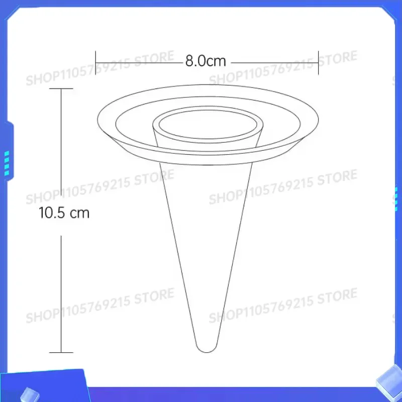 50pcs Plastic Ice Cream Cone Holders Waffle Cover Drip Proof Tray for Kids DIY Home Truck Summer Beach Party Supplies