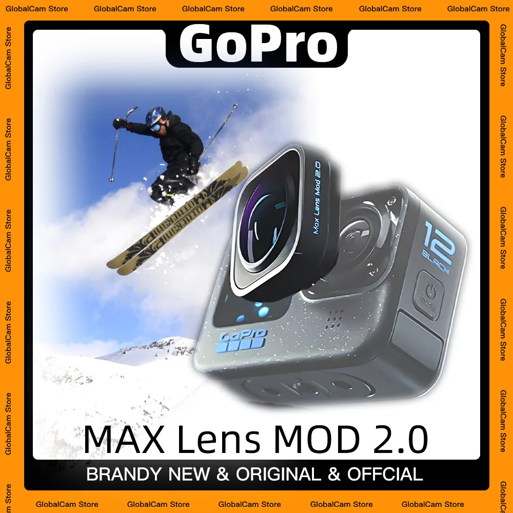 GoPro ADWAL-002 Max Lens Mod 2.0, Ultra Wide Angle POV Lens Max Lens Mod Compatible with  HERO12 Black