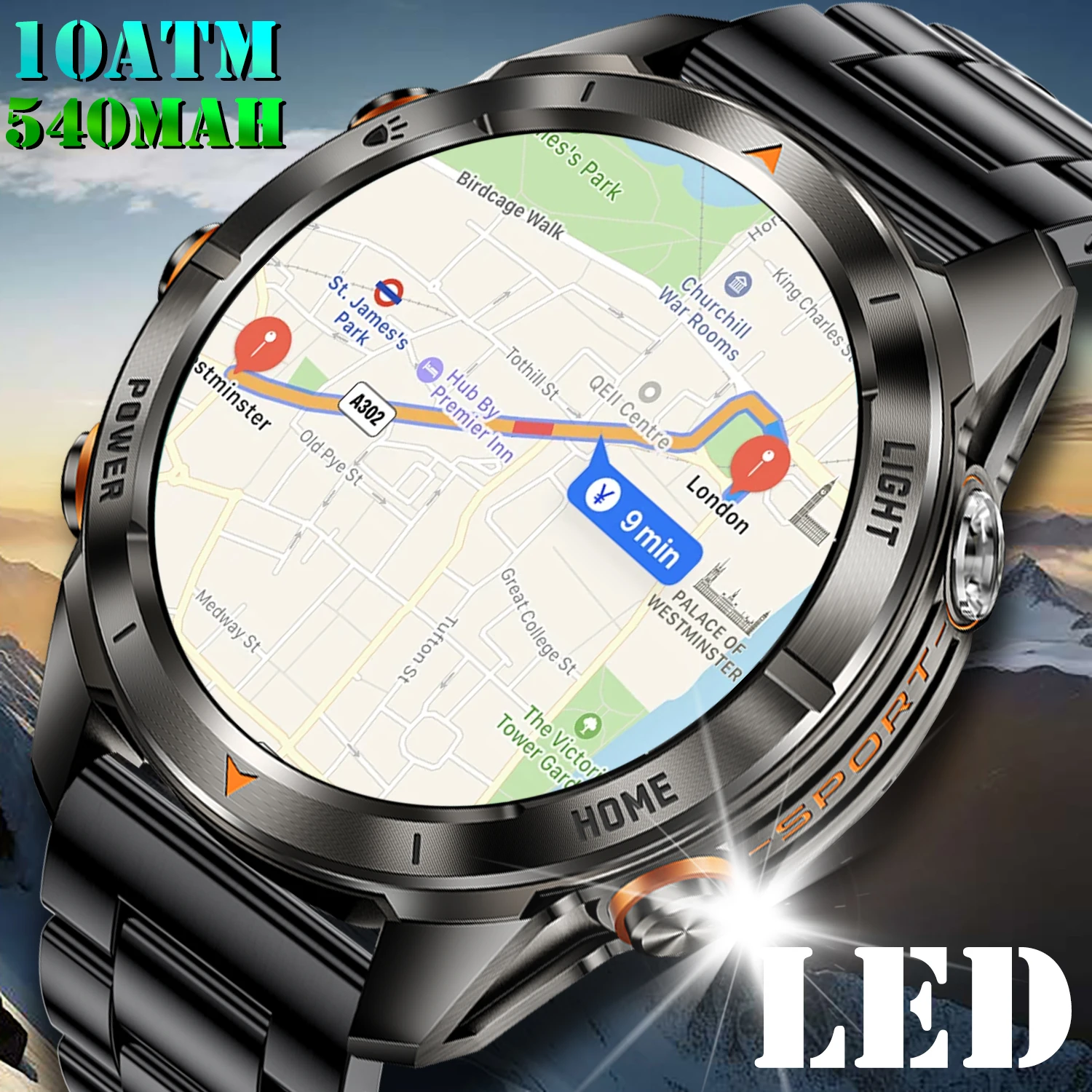New Outdoor military Smart Watch IP69K 3ATM SWIM Waterproof Men 1.46