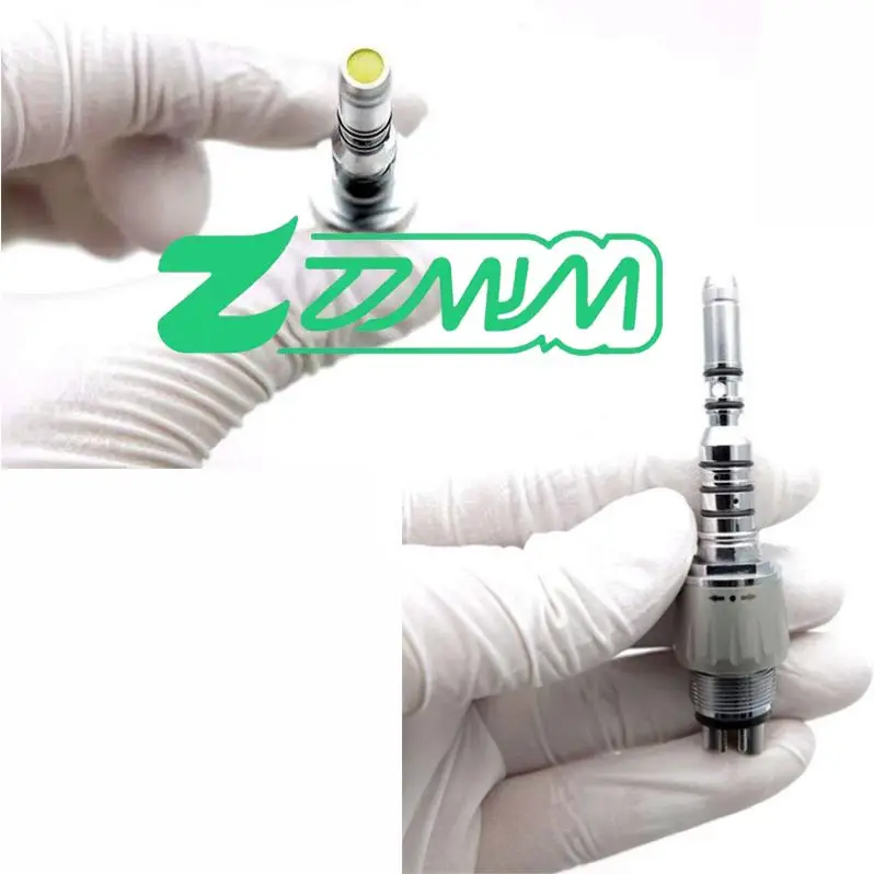den tal Quick Coupling Coupler Fiber Optic Handpiece Adaptor LED 2/4/6 Holes Fit in High Speed Dentisit Hand Tools
