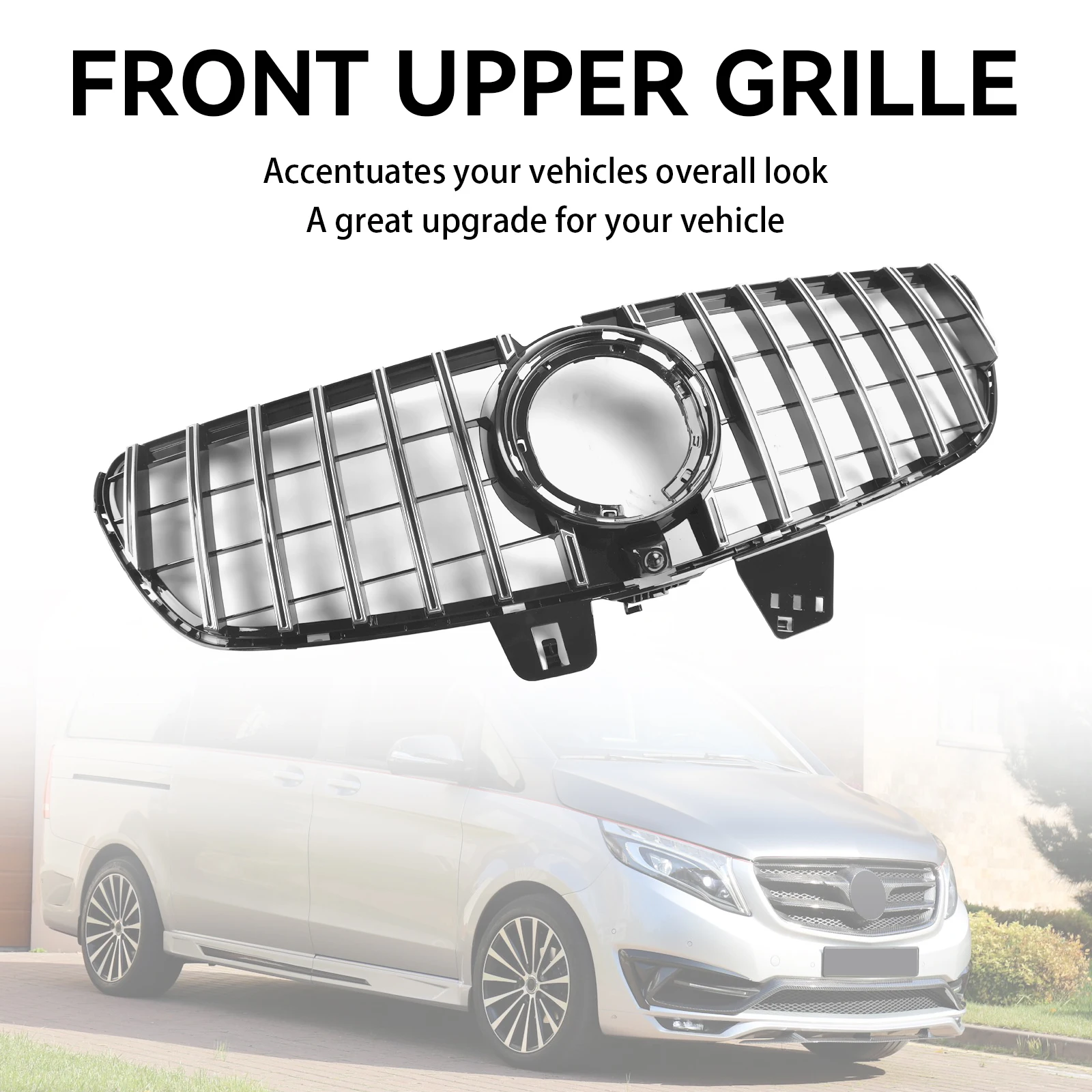 Front Upper Grill Grille Fit Mercedes Benz V Class W447 2020-2023