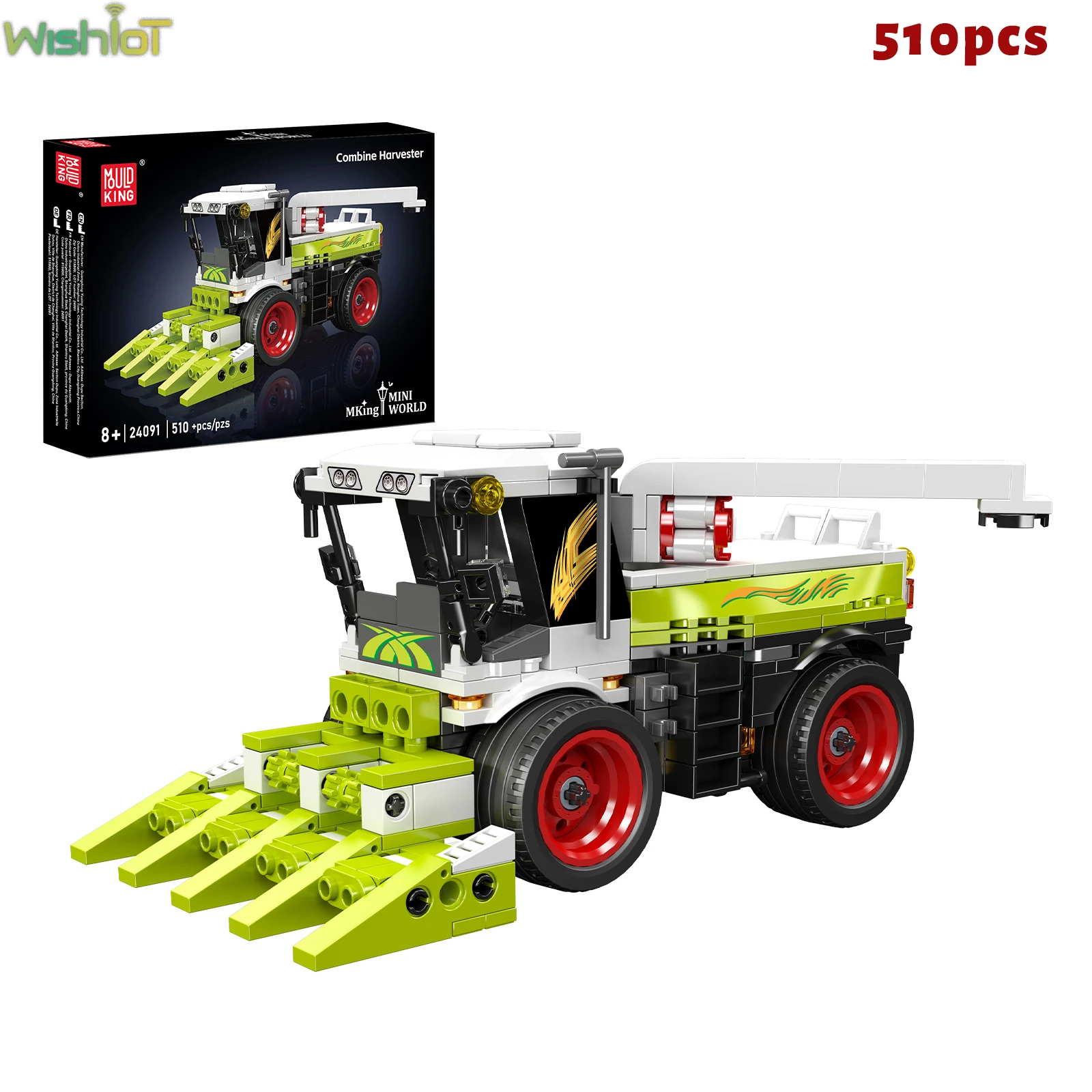 

Mould King 24091 Combine Harvester Building Blocks Mini Engineering Vehicles Model Agricultural Machinery Toy Boys Holiday Gifts