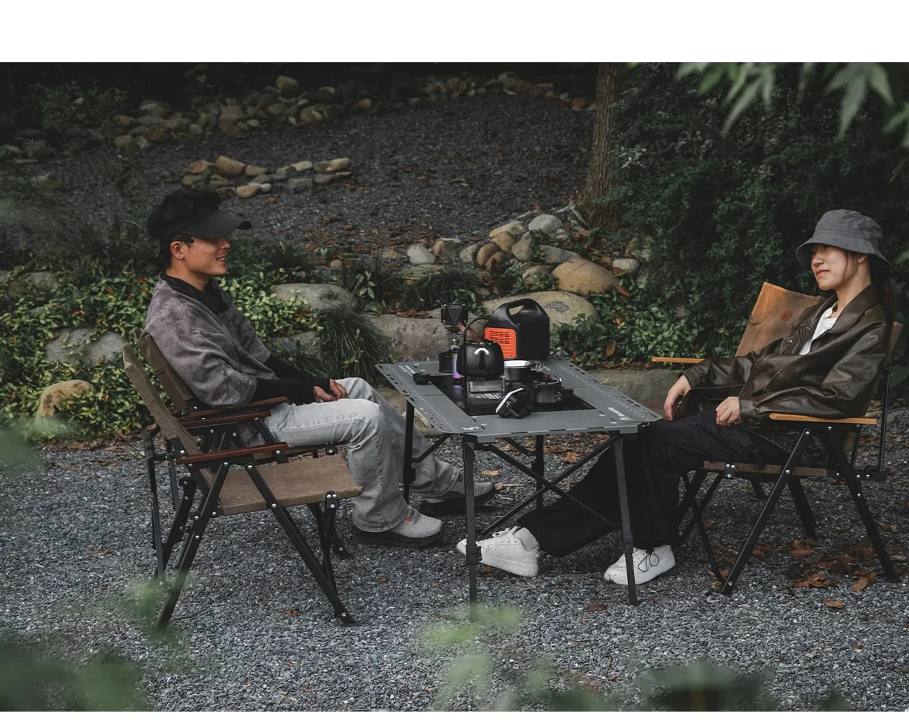 MOUNTAINHIKER 5-teiliger IGT Campingtisch, höhenverstellbarer, klappbarer Outdoor-Tisch, tragbarer BBQ-Kochtisch, IGT-Zubehör – Detail 14