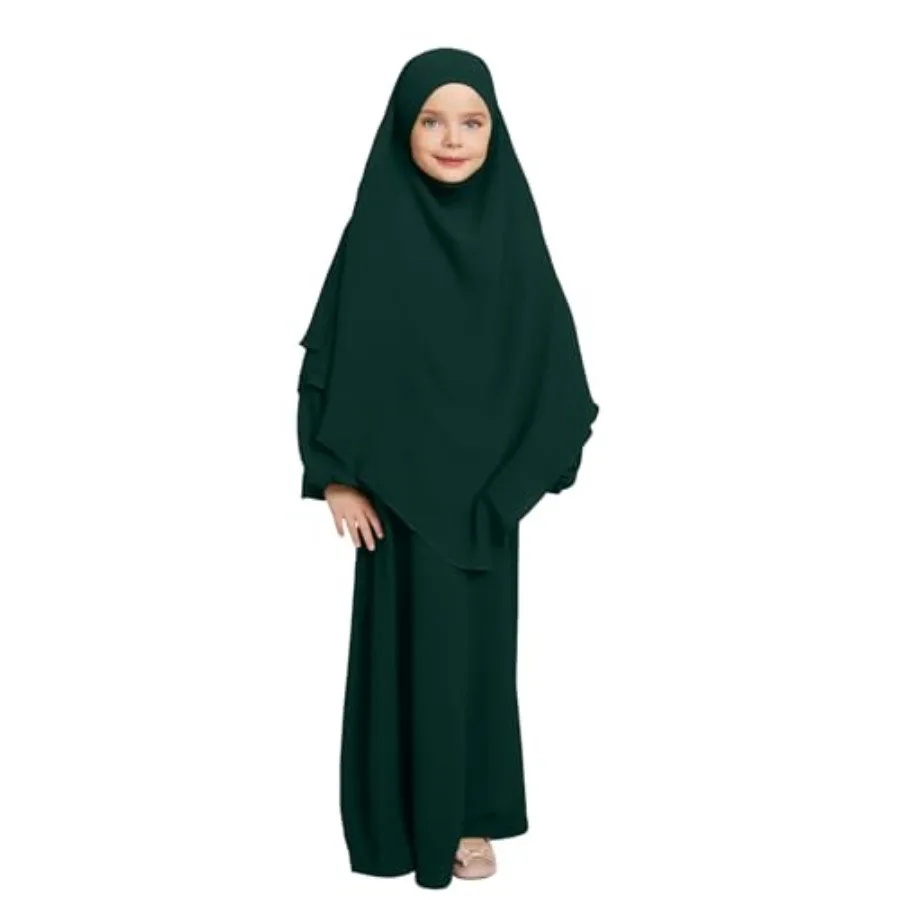 

IDP slim for Girls Iic Prayer Abaya LonSve Kafn Robe es wi Hijab Ramadan Dubai Outfits