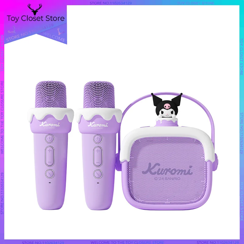 Sanrio Kuromi K-Song Audio Bluetooth Speaker Household Microphone Wireless Microphone Artifact Outdoor Singing.