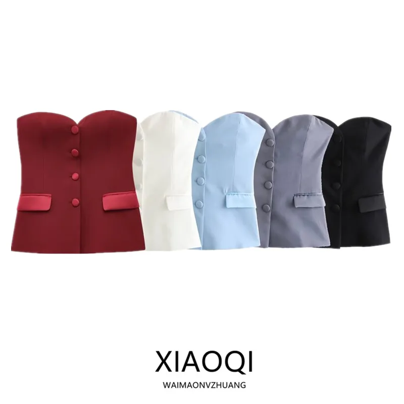 

New 2023 Silk Satin Texture Patchwork Slim Fit Brtte Top High Waist Skirt Pants Faion Set for Women in Their 20s And 30s