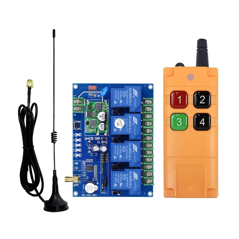 

DC12V 24V 36V 48V 30A relay RF Wireless Remote Control switch High quality transmitter power on and off motor lighting