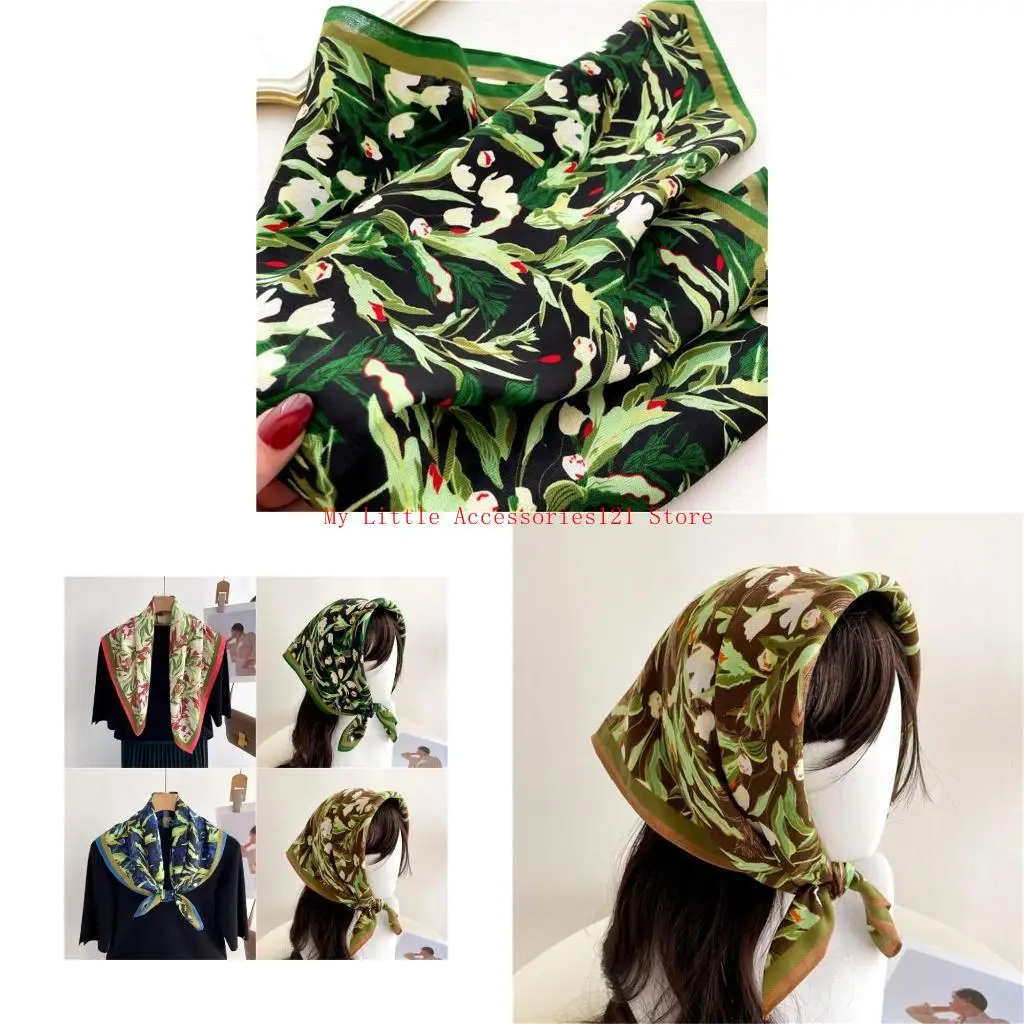 

68x68cm Square Scarf Headwrap Neck Kerchief Soft and Lightweight Neckerchief