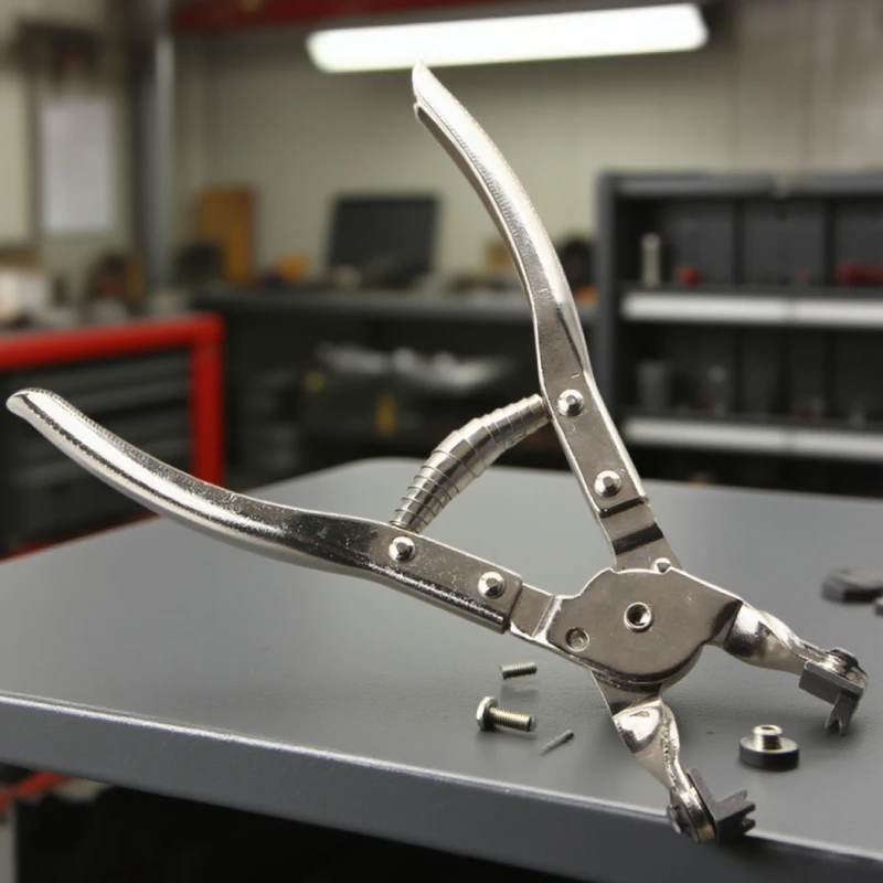 

1 шт., плоскогубцы для автомобильных шлангов, противоскользящие плоскогубцы для хомутов с поворотными головками для автомобильных плоскогубцев 0-28 мм