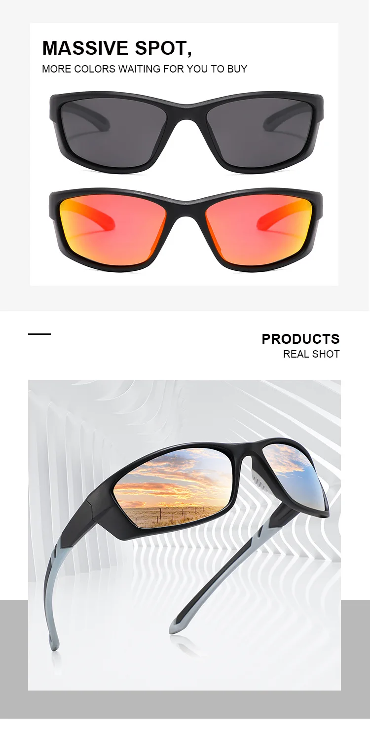 Hot selling：2025 Trend Brand Designer Outdoor Cycling Sports Fishing Spring Hinge Polarized Unisex Men's Sunglasses