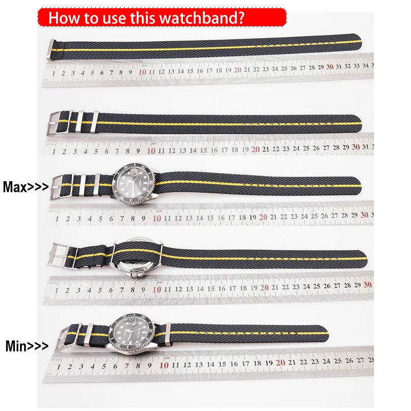 Premium Nylon Watch Band for Rolex for Tudor Army Military Strap  for Seiko Fabric Canvas Bracelet Men Sport Wristband 20mm 22mm