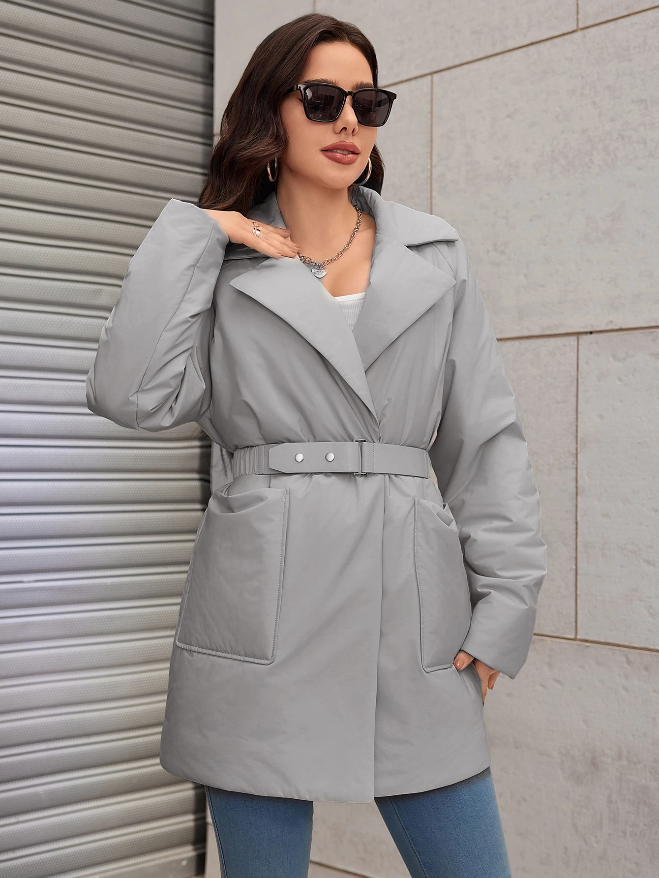 

Cinemore Women's Jacket Autumn 2024 Warm Long Parkas Lapel Outerwear Female Clothing Fashion Long Warm Jacket Women Quilted Coat