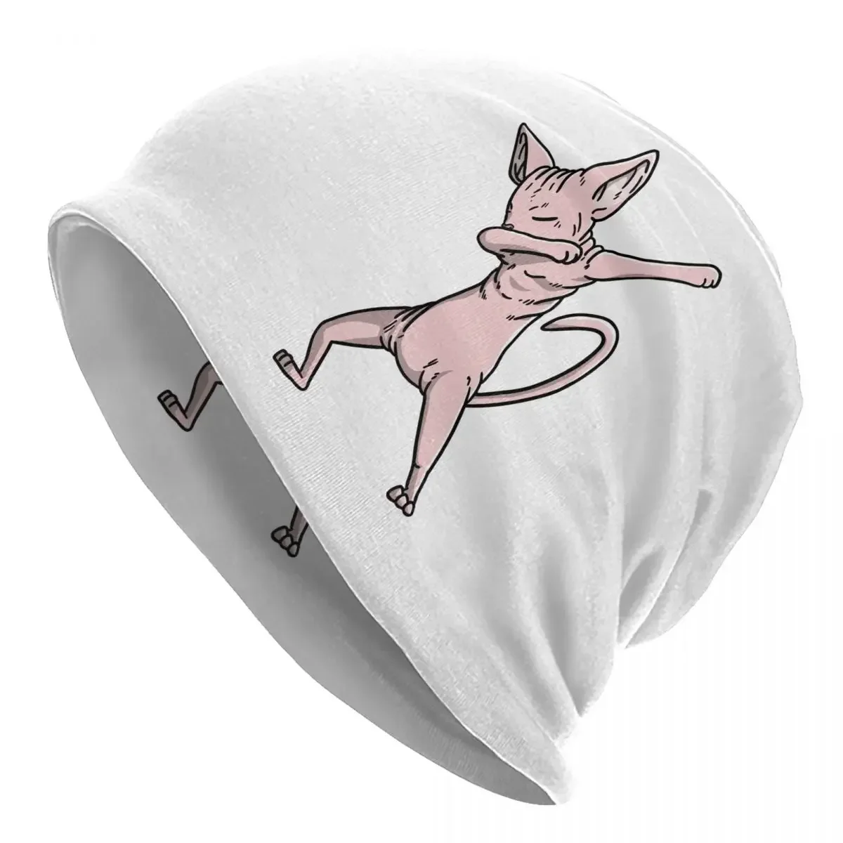 

Funny Dabbing Sphynx Cat Caps Vintage Autumn Winter Outdoor Skullies Beanies Hats Summer Warm Dual-use Bonnet Knitting Hats