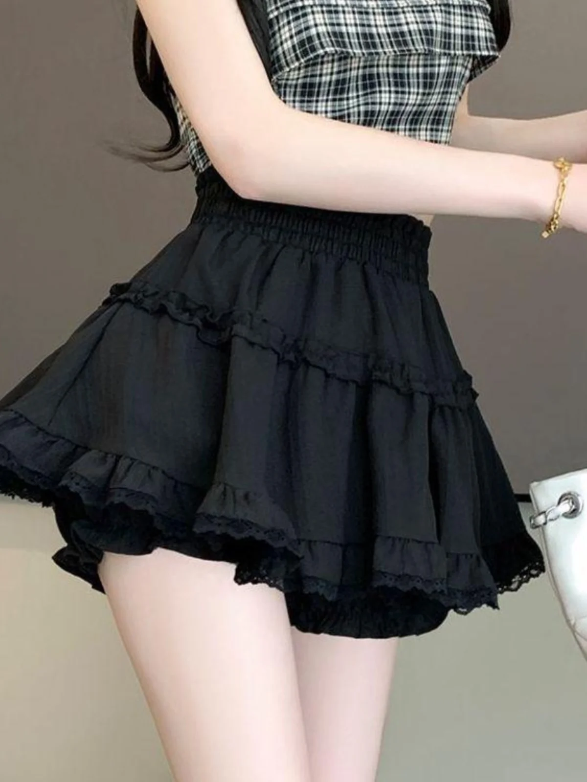 

Sweet Oversized Cake High Waist Puffy f Skirt Spring Summer New Sle Slimming ort A-Line Skirt for plus Size Women
