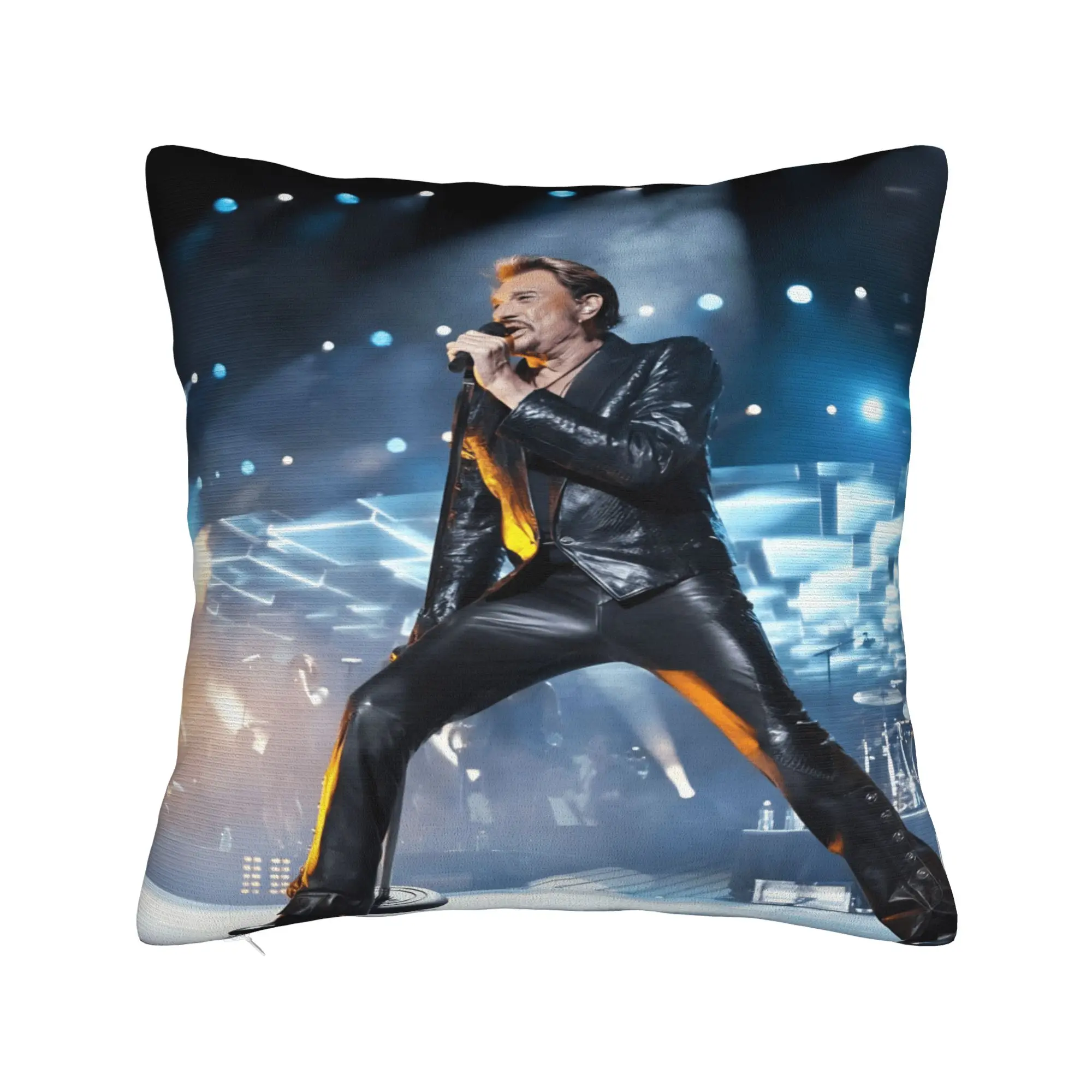 Rock Star J-Johnny Hallyday Pillowcases  Morden Pillow Case For Chair Sofa Home Decor Graphic Pillow Cover