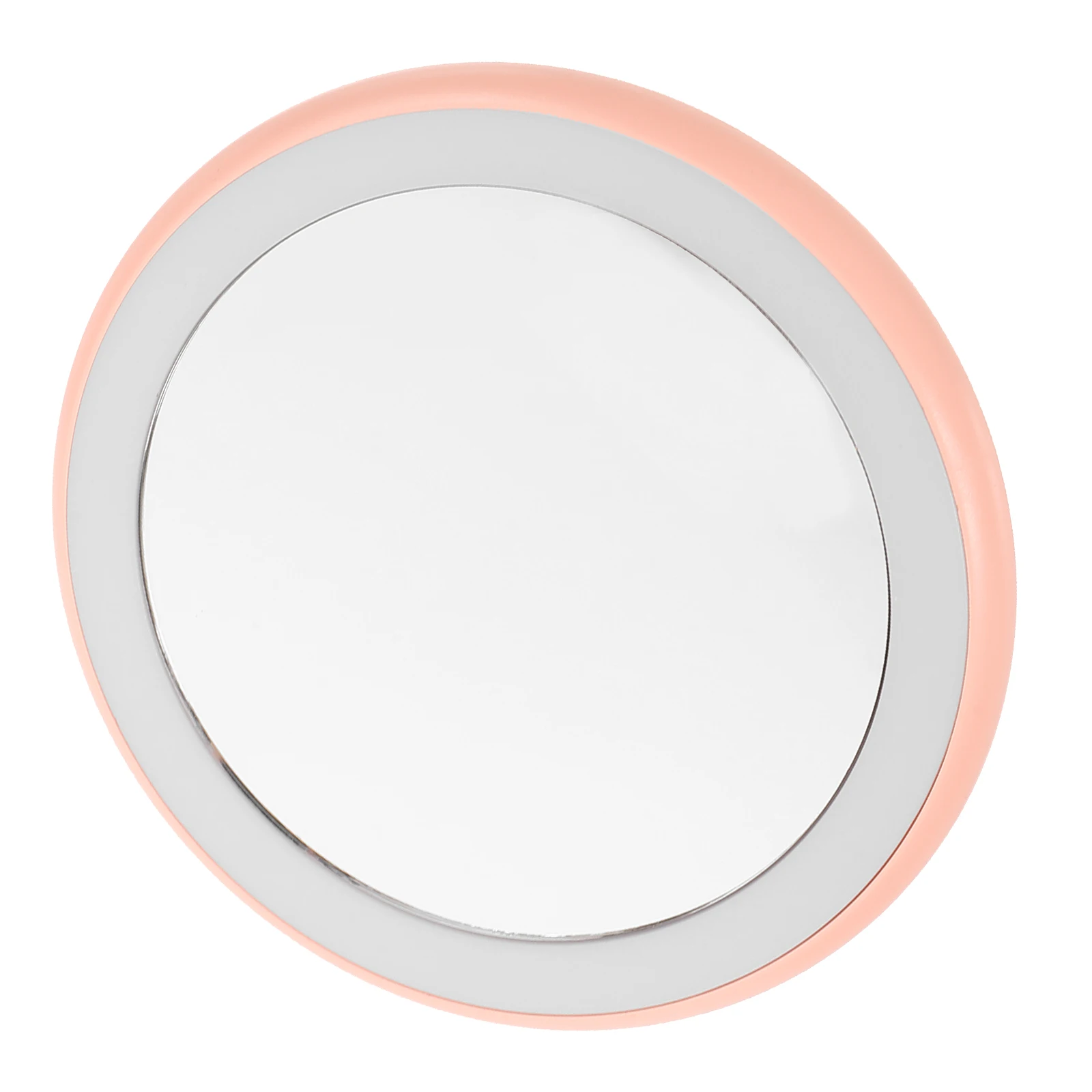 Miroir Compact léger avec lumière LED, miroir de maquillage rond en verre transparent pour voyage, sac à main de poche Portable, petit