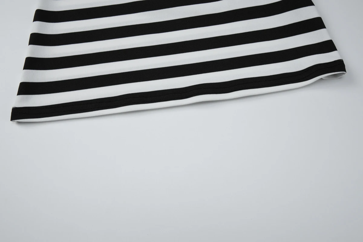Hugcitar Modisches Langarm-Crop-T-Shirt mit Streifendruck, Sexy Figurbetont, Herbst-Damenkleidung, Streetwear, Party, Club, Großhandel – Detail 7