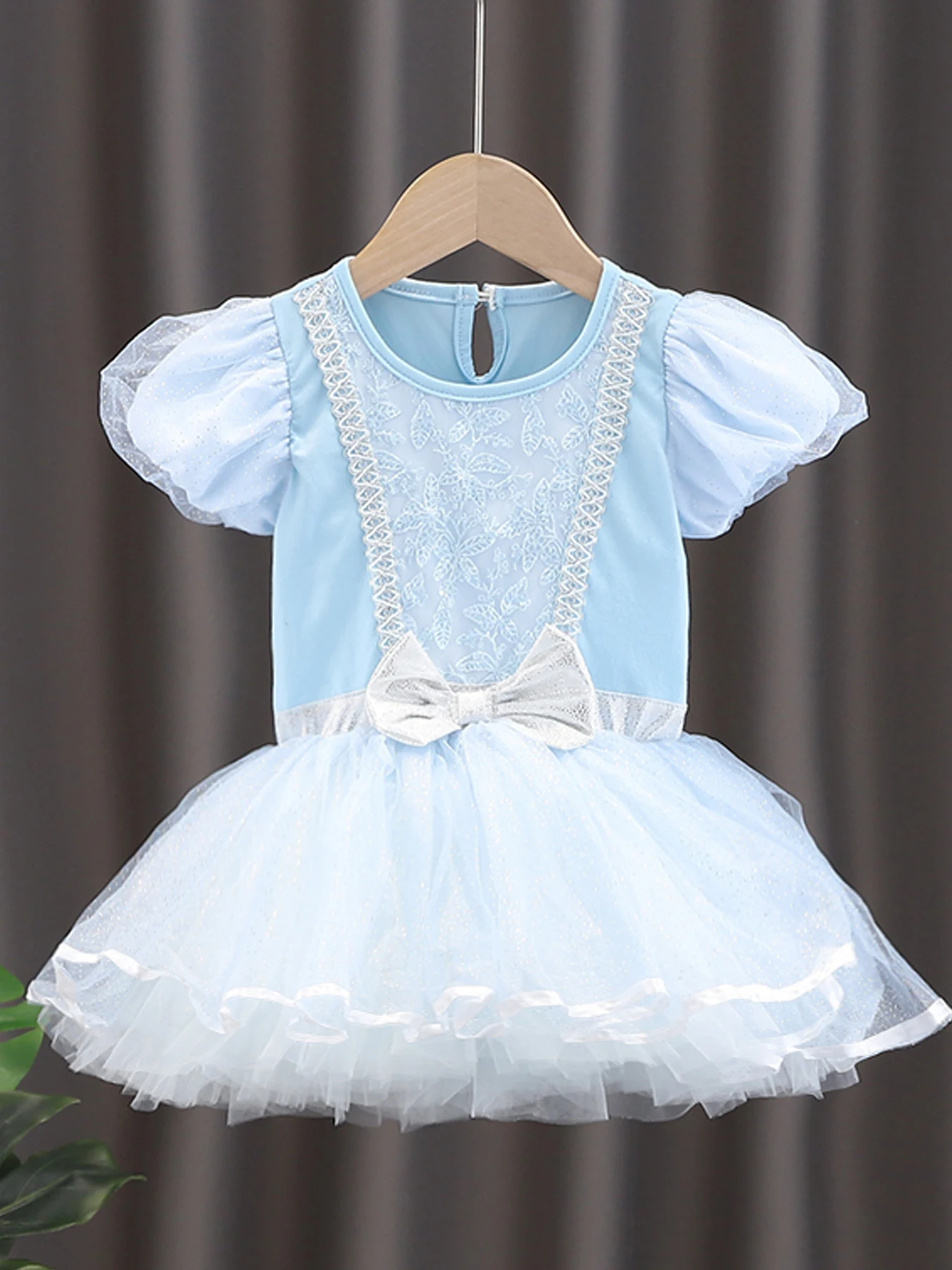 Princess Ballet Tutu Dress for Toddler Little Girls Ballerina Dance Costume Outfit Dancewear with Tulle Skirt, Yellow/Blue/Hot