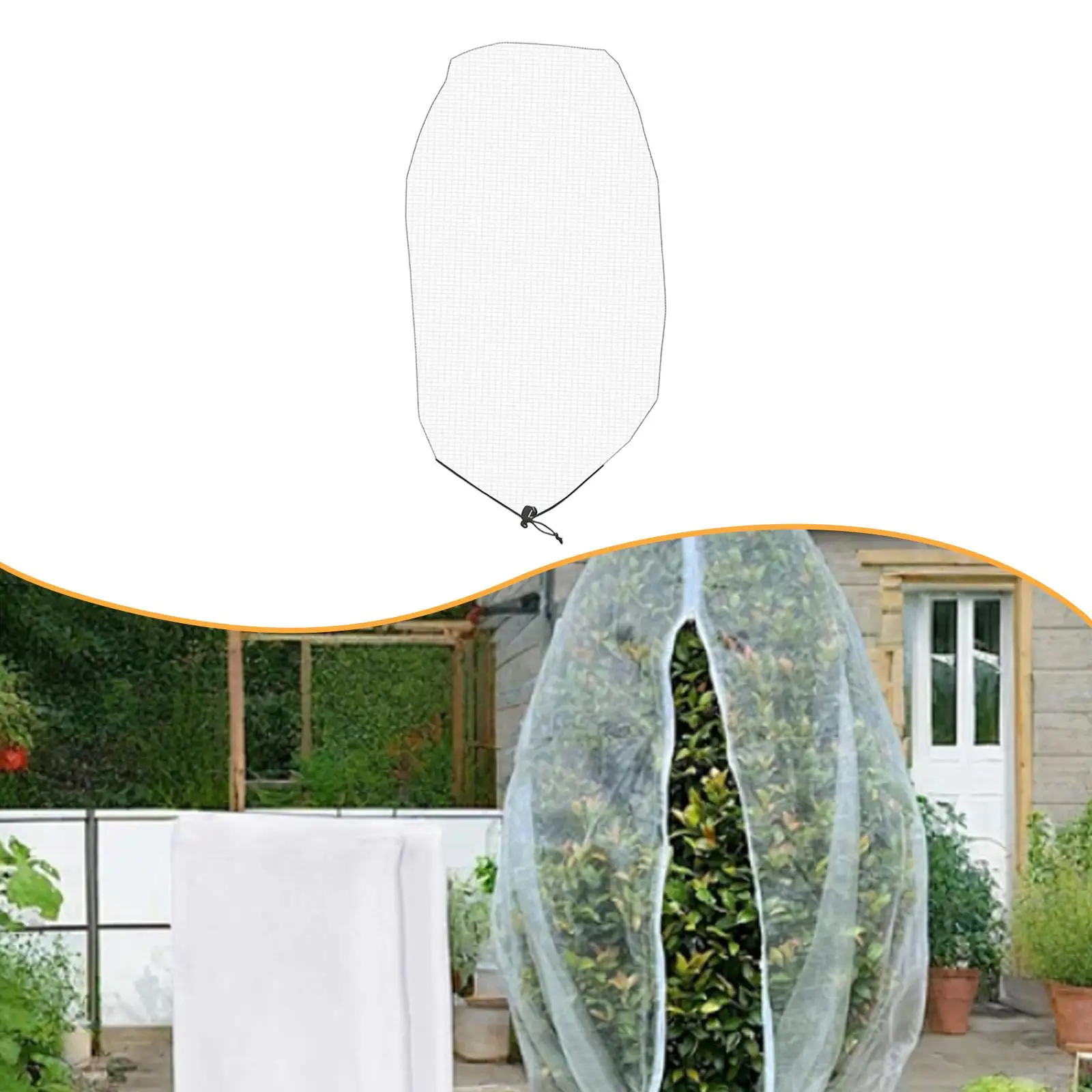 

Garden Mesh Plant Cover Netting with Drawstring Bird Protection Cage Plant Guard Garden Accessory for Vegetable and Fruit Trees