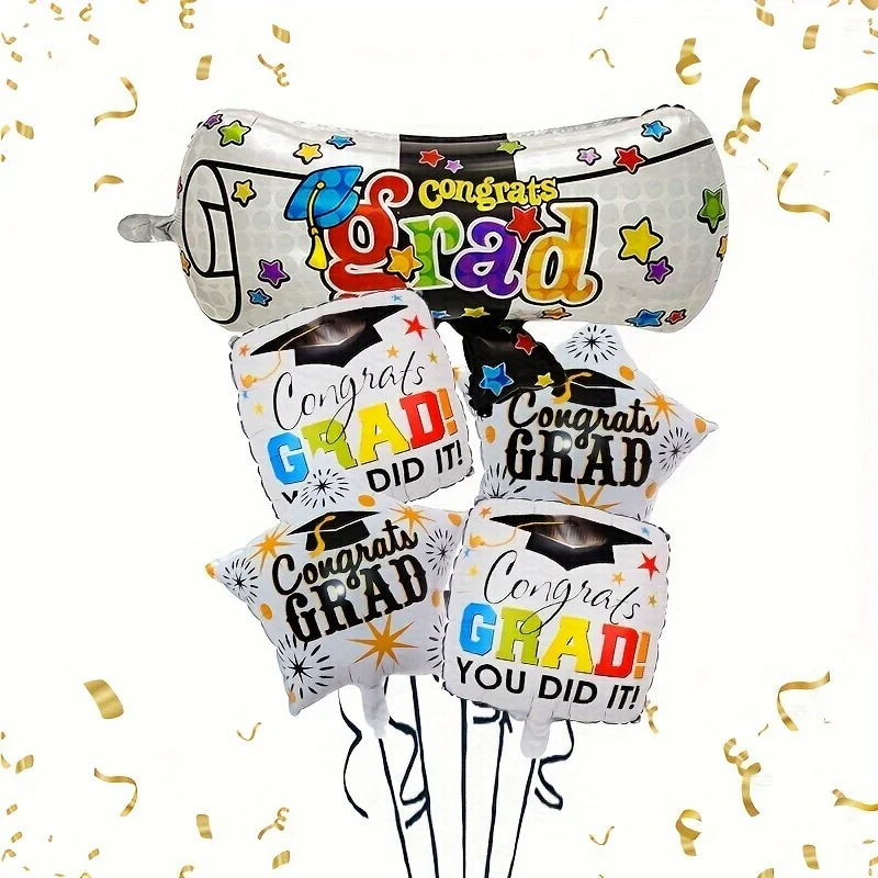 Graduation 2024 Party Decoration Balloons Helium Foil Balloon Congratulation Graduated Doctor Hat High School