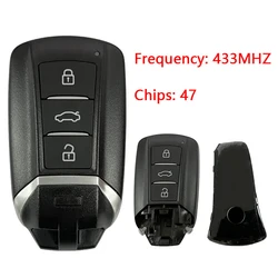 CN 029003   Oryginalny 3-przyciskowy inteligentny klucz do Dongfeng Aeolus AX7 Keyless Remote Contorl Hitag 47 Chip 433Mhz FSK