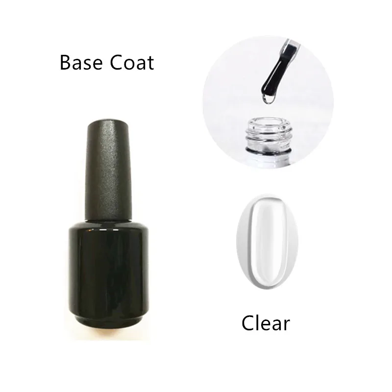 Gel color nudo da 8ml + Base coat + Top coat Soak Off long lasting un Set di smalto Gel UV 8 pezzi