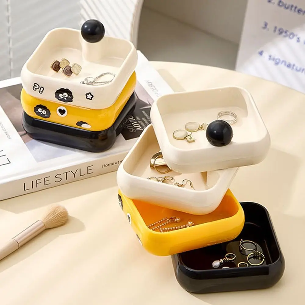 Creative Jewelry Storage Holder 360 Degree Rotating 3/4 Layers Rotatable Jewelry Organizer DIY Large Capacity