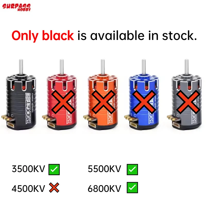 ROCKET-RC MINI 1525 Sensored Brushless Motor 3500KV 4500KV 5500KV 6800KV For 1/28 1/24 Mini Remote Control Cars (Mosquito Cars)