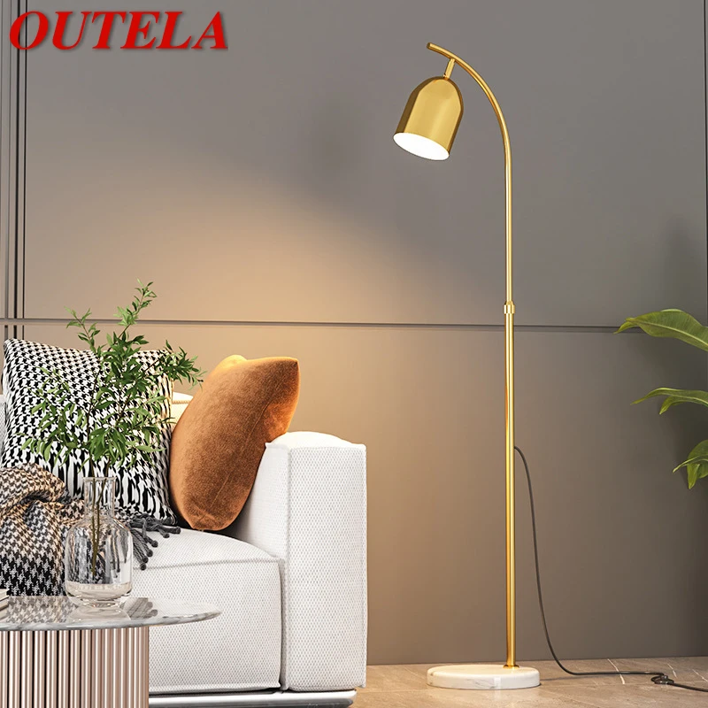 

OUTELA Nordic Floor Lamp Modern Simple Family Iiving Room Bedroom Creativity LED Decorative Standing Lightanding Light