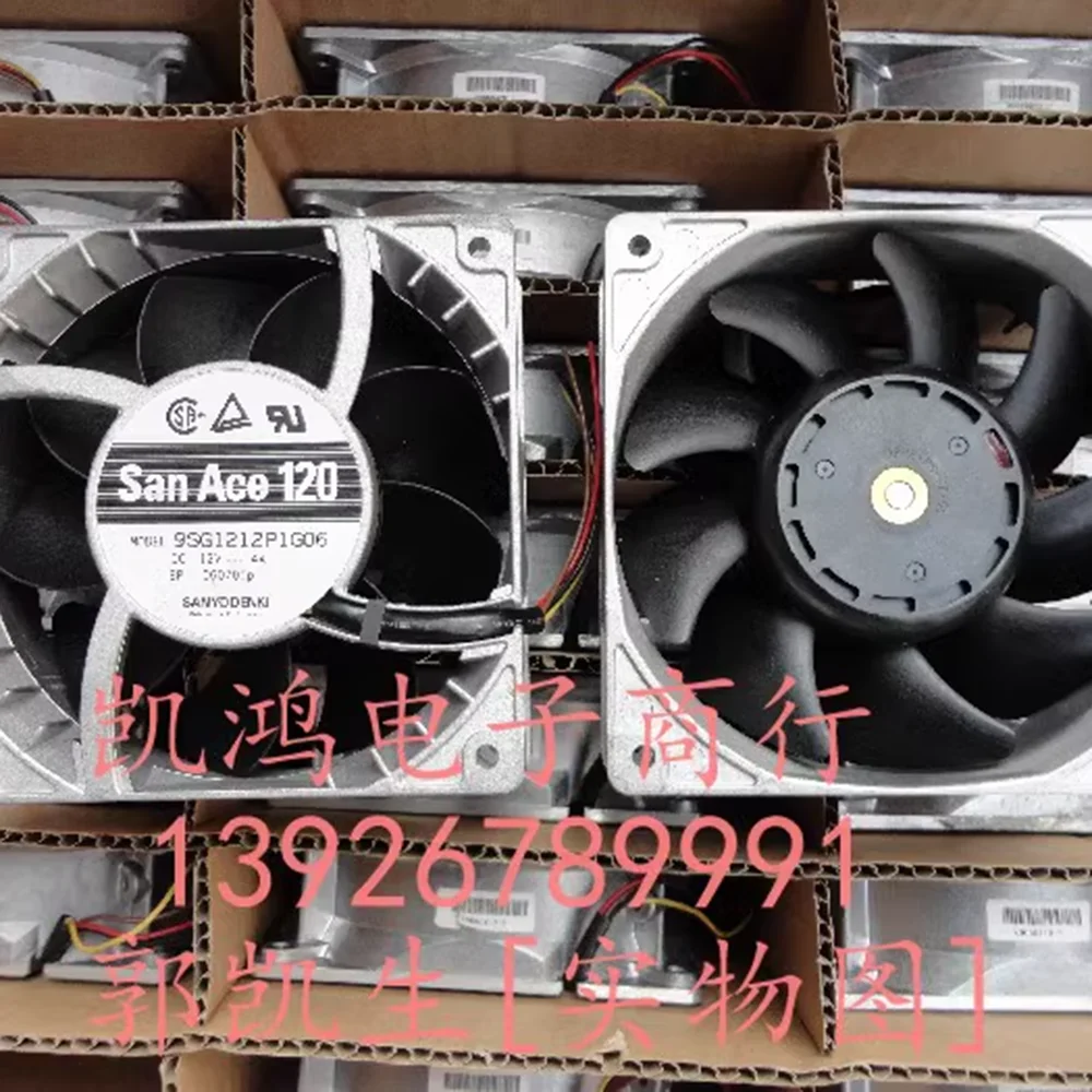 9SG1212P1G06 For Sanyo New 12cm high temperature fan speed fan violence 12038 12V 4A