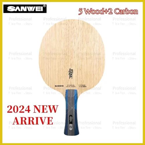 SANWEI YU hoja de tenis de mesa estructura interior 5 madera + 2 LD carbono apagado + entrenamiento raqueta de Ping Pong paleta de Ping Pong hoja