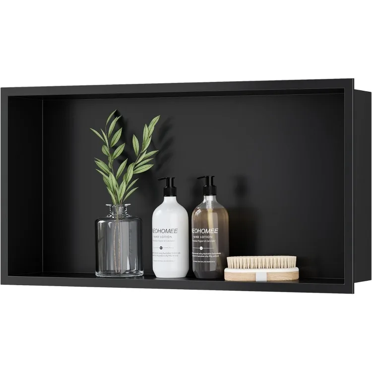

Neodrain Shower Niche, Shower Niche Bathroom Shelf, (Outside Size 25.1"x13.1") (Inner Size 24" X 12" X 4"), NO Tile Needed Reces