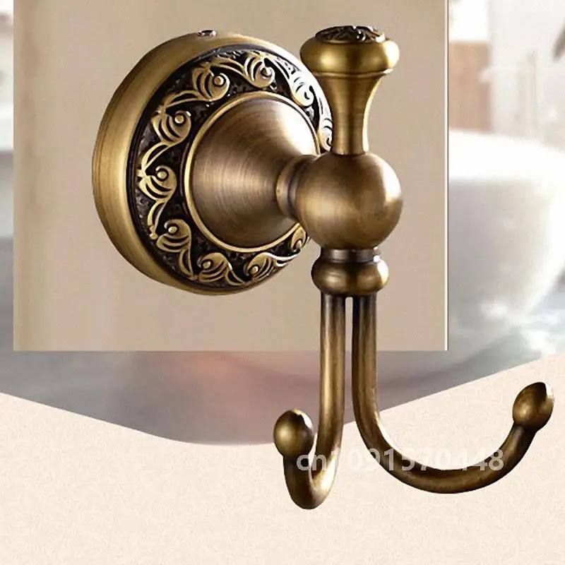 Bathroom Accessories set Antique Brass Collection Carved Bathroom Products wall mounted brass bathroom hardware set